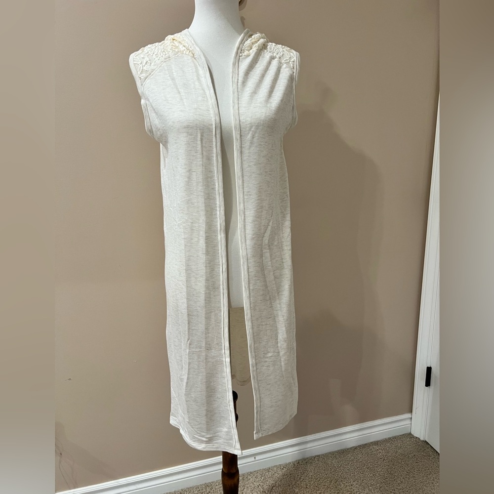 Hooded Maxi Length Lace Hood Beach Duster Lightweight Boho (23)